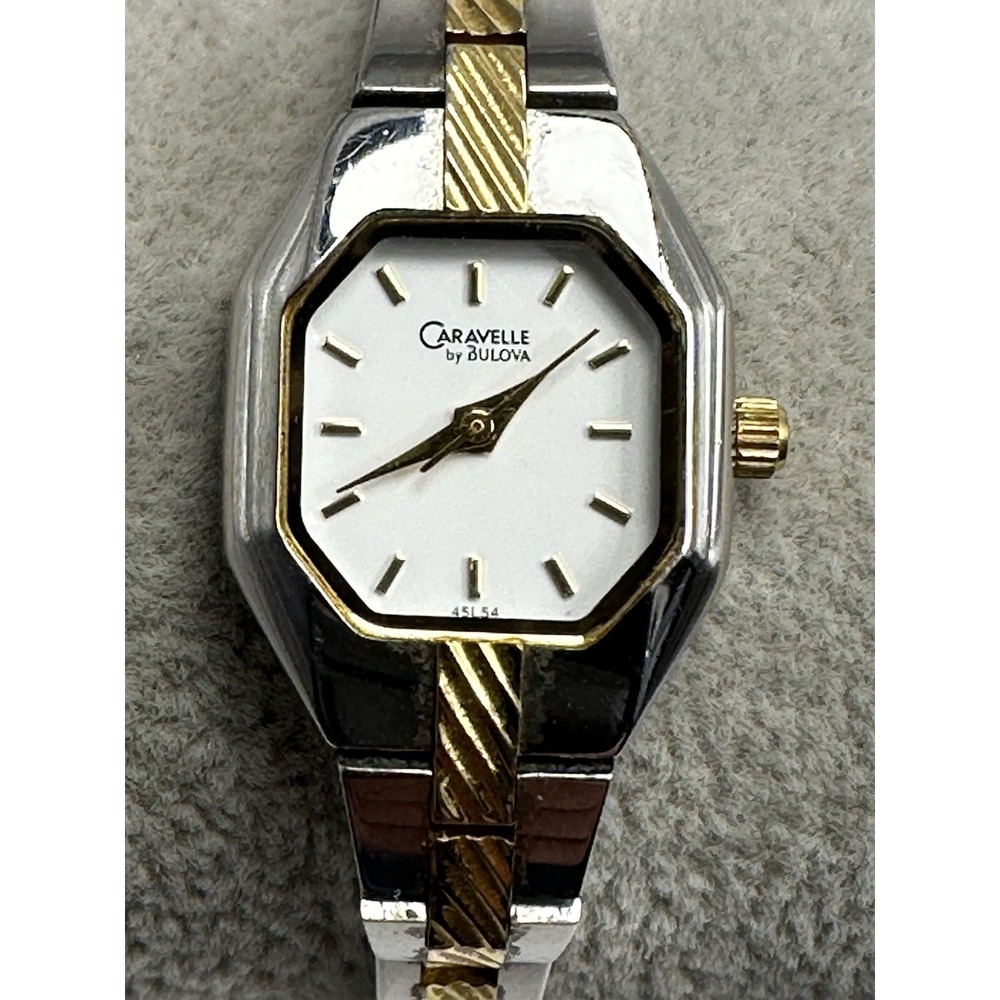 Caravelle by Bulova 45L54‎ Ladies Watch New Battery 19MM 6.5" H94